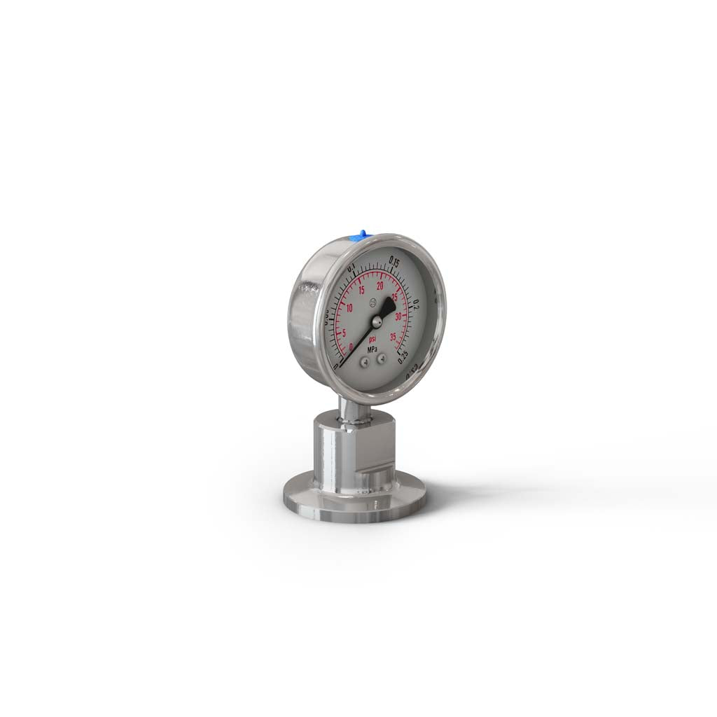 1.5" Tri-Clamp 25PSI 0.25MPa Pressure Gauge