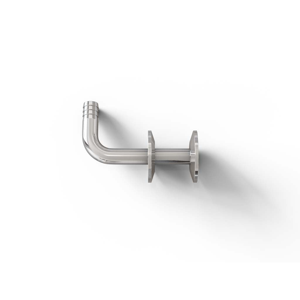 1.5" Double Tri-Clamp X 5/8" 90º Barb Fitting – view 3