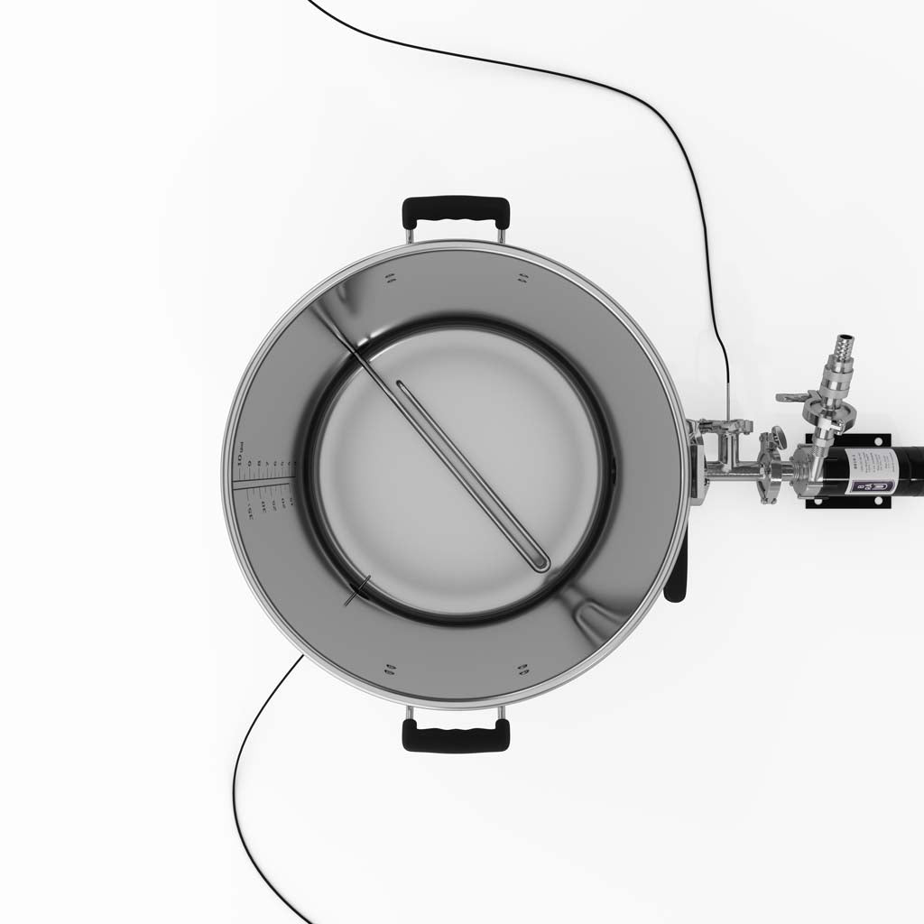Looking into Brau supply kettle with element